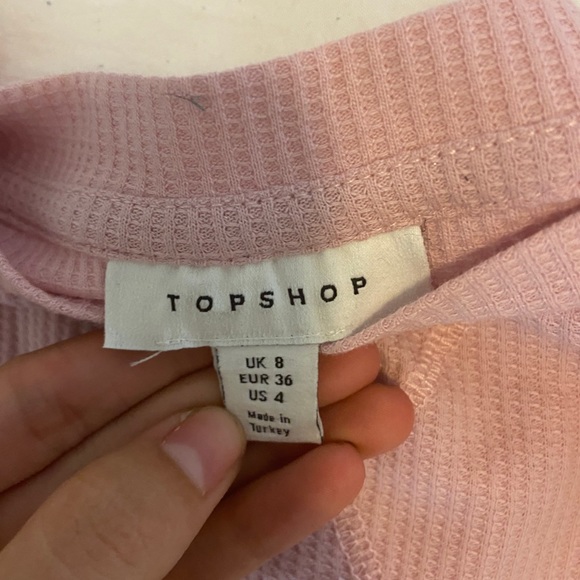 Topshop pink crop long sleeve - Picture 3 of 3